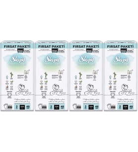 Sleepy Bebek Bezi Bio Natural Beden:2 (3-6KG) Mini 192 Adet Avantaj Fırsat Pk