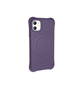 Apple iPhone 11 Uyumlu M-safe Şarj Özellikli Airbagli Mat Görünümlü Zore Hepi Kapak (Koyu Mor)