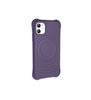 Apple iPhone 11 Uyumlu M-safe Şarj Özellikli Airbagli Mat Görünümlü Zore Hepi Kapak (Koyu Mor)