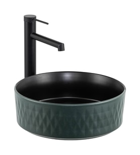 LENA TEZGAHÜSTÜ LAVABO (MAT YEŞİL-SİYAH) E-W5001YS