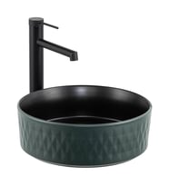 LENA TEZGAHÜSTÜ LAVABO (MAT YEŞİL-SİYAH) E-W5001YS