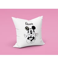 Mickey Mouse Sevgili Çift Tasarımlı Yastık Kişiye Özel