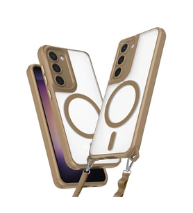 Durukar® Samsung Galaxy S23 Kılıf Enka Magsafe Silikon Kılıf - Desert