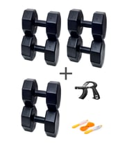 PS SPOR 3 ÇİFT DAMBIL SET 6 KG + 8 KG +10 KG + AYARLANABİLİR SAYAÇLI EL YAYI VE ATLAMA İPİ