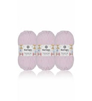 Yumurcak Kadife El Örgü Ipi Toz Pembe K1562 3 adet