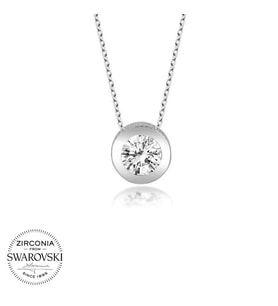 Swarovski Gümüş Tektaş Bayan Kolye
