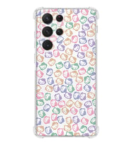 Samsung Galaxy S22 Ultra Uyumlu Köşe Korumalı Antişok  Kapak Hello Kitty Tasarımlı Şeffaf  Kılıf