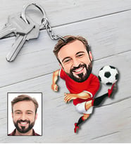 Kişiye Özel Futbolcu Tasarımlı Karikatür Anahtarlık 93