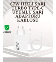 Type-c Uyumlu 67w Turbo Hızlı Şarj Aleti Akıllı Koruma Sistemli
