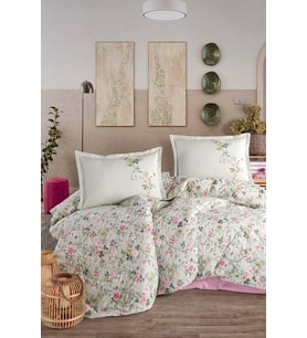 Clasy Ranforce %100 Pamuk Çift Kişilik Dört Mevsim Set Elara V1 Adaçayı