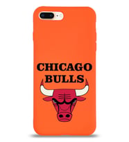 Apple iPhone 7 Plus Uyumlu Lansman Kılıf Chicago Bulls Tasarımlı Altı Kapalı İçi Kadife Kaplı  Kapak (Şeffaf)