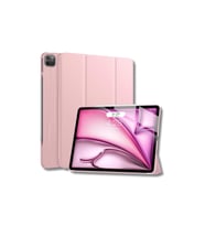 iPad Air 13 inç M2 Çipli 2024 Uyumlu Akıllı Smart Cover Tablet Kılıfı A2898/A2899/A2900 (Rose Gold Altın)