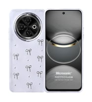 Microsonic TECNO Spark 30C 4G Kılıf PrettyCharm Bow (Gümüş)