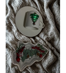 RÜWÜZEL Yılbaşı Özel Tasarım Kahve Fincanı & Jel Mum Seti