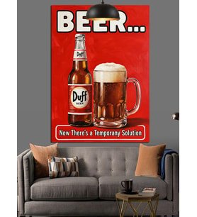Bira reklamı retro poster Dekoratif Kanvas - Mdf Ahşap Tablo