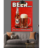 Bira reklamı retro poster Dekoratif Kanvas - Mdf Ahşap Tablo