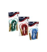 AHŞAP SAPLI PVC ATLAMA İPİ RENKLİ 5MT (5224)