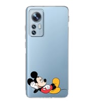 Xiaomi Mi 12 Uyumlu Kamera Korumalı Kapak Mickey Mouse Tasarımlı Şeffaf Silikon Kılıf