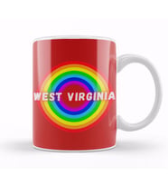 West Virginia Vintage Retro Rainbow Style Kupa Bardak Porselen