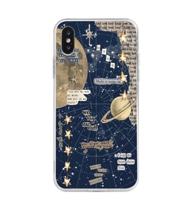 Iphone X ve XS Uyumlu Gezegen Aesthetic Tasarımlı Şeffaf Telefon Kılıfı