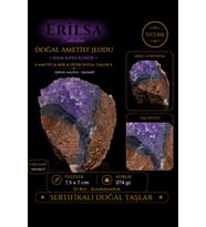 Sertifikalı Doğal Ametist Jeodu Akik Bantlı Kristal Kuvars Ham Kaya Uruguay NO66