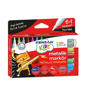 Pensan Kidz Metalik Markör 7 Renk 