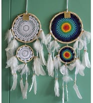 2'li Rattan Hasır Örgü Düş Kapanı/Dreamcatcher