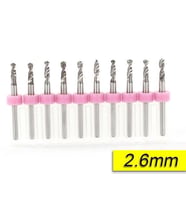 PCB Mikro Karbür CNC Matkap Ucu 10lu Set 2,60mm Tungsten 18 Shank
