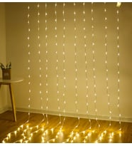 3 x 1.85 Metre Saçaklı Led Işık 8 animasyonlu Perde Led  'Fişli Birbirine eklenebilir ' 200 ledli