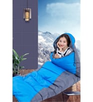 EFSANE KAMP - Uyku Tulumu 2kg +5C to -10C - Mavi (Renksiz)