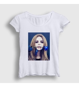 Presmono Kadın Beyaz Rose Lana Del Rey T-Shirt 156871tt