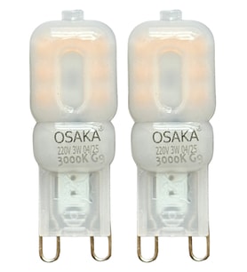 (2 Adet) Osaka 3W Sarı Işık (3000K) Buzlu Dim Edilebilir G9 Duylu Led Kapsül Ampul