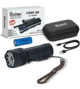 CREE Q8 XPG 8+1 LED Fener Şarjlı Güçlü Yüksek Performanslı Aydınlatma WT-623