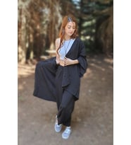 Siyah Renk Kimono Takım