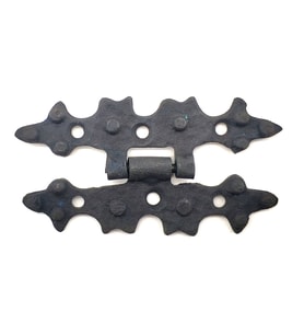 Antika Tarz Dekoratif Pirinç Yıldız Menteşe - 84x44 mm, Oksit