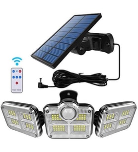 Solar Panelli Uzaktan Kumandalı 122 LED Bahçe Aydınlatması