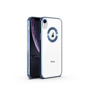 Oppo A12 Kılıf Logo Yeri Açık Kamera Lens Korumalı Renkli Kenarlı Şeffaf Silikon (Siyah)
