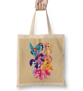 My Little Pony The Mane 6 Bez Çanta Uzun Saplı
