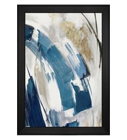 Soyut Şekiller Motifli Kanvas Tablo 50 x 70 cm Siyah Çerçeve