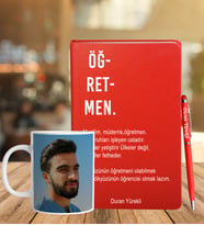 Öğretmenler Gününe Özel Defter Kalem Ve Kupa Seti (Model 1)