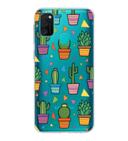 PrintiFy Samsung Galaxy M21 ile Uyumlu 1mm Slim Fit Water Color 4 Baskılı Şeffaf  Kılıf