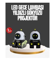 Mey İthalat® Çocuk Odası İçin Müzikli ve Işıklı Robot Projektör
