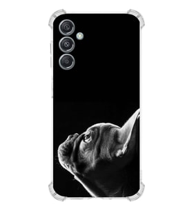 PrintiFy Samsung Galaxy M34 5G Uyumlu Köpek 1 Baskılı Şeffaf Köşe Korumalı Antişok Kılıf