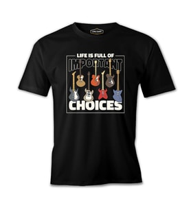 Electric Guitars and Choices Quote Siyah Erkek Tshirt