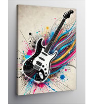 Kanvas Tablo Elektrik Gitarın Coşkusu