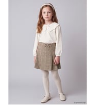 LCW Kids Bej Kız Çocuk Gabardin Şort Etek Ve Külotlu Çorap
