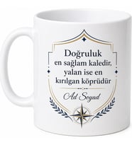 Dürüstlük Doğruluk Yalan Söylememe Kupa Güvende İlerleme Hediye Bardak