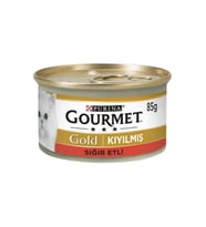 Proplan Gourmet Gold Kıyılmış Sığır Etli Kedi Konservesi 85grx24 Adet (Bej)
