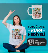 Kişiye Özel Pamuklu Kendin Tasarla Özel Tasarım Tişört & Kişiye Özel Kupa Hediyeli