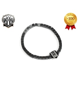 BEŞİKTAŞ KARE HEMATİT (4 MM) DOĞALTAŞ BİLEKLİK (Gri-Gri-Gri)